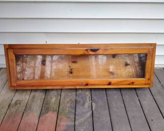 Wooden Glass Front Gun Rack 