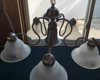 6 Light Stainless Chandelier 