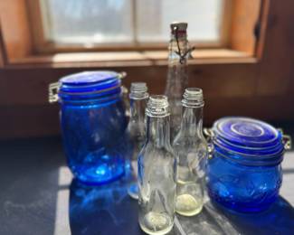 Vintage Glass Containers Bottles 