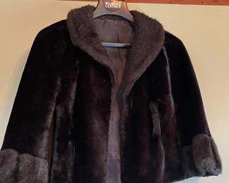 Black Fur Capelet