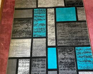 Fantastic Blue Black Gray Rug