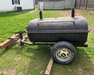  004 Large Dual Tank Pig Cooker READ DESCRIPTION