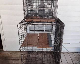 Lot Of Metal Wire Animal Cages 