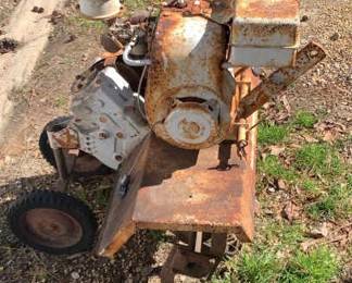 Vintage Tiller For Yard Decor