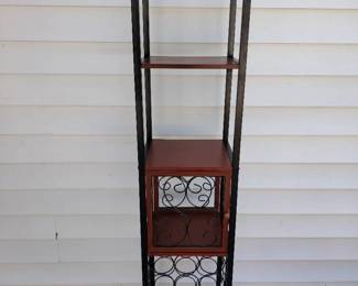 Wooden Wine Rack with Storage Cabinet