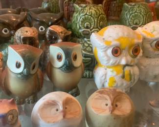 Owl salt and pepper shaker sets
