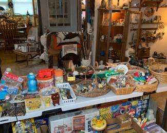 Toys - tin toys, trucks, little kiddles, storykins, kites, trains, + advertising toys, 