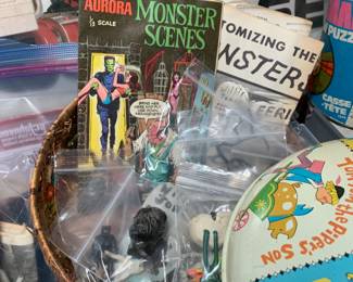 Vintage Aurora horror toy parts 