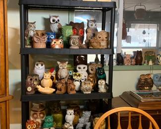 Owls in dining room