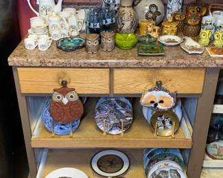 Owl collector art plates