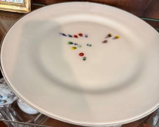 Decorative glass plate