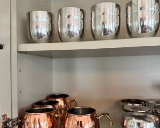 Metal and silver-plate cups