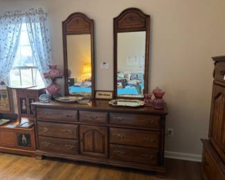 Sumter Cabinet Co double dresser and mirrors
