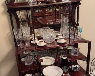Mahogany Edwardian style etagere 