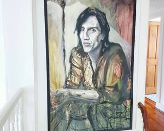 Large Portrait Painting of John Frusciante