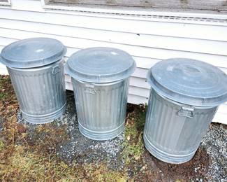 Metal outdoor bins