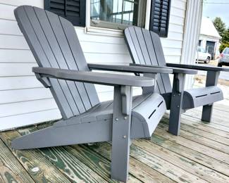 Adirondack style chairs made by Keter
