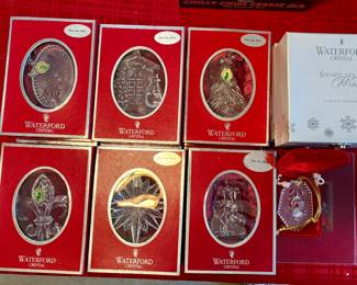 Waterford crystal ornaments 