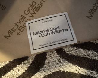 Mitchell Gold & Bob Williams Cara Chocolate Chairs and Ottoman