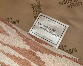 Mitchell Gold & Bob Williams Cara Terracotta Chairs and Ottoman