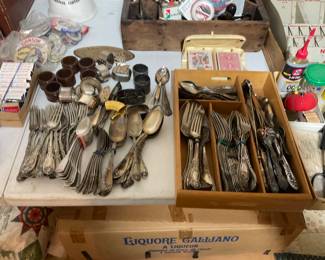 OLD SILVER PLATE FLATWARE