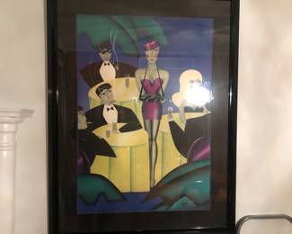 Hand signed and numbered by the artist: Robin Morris 
124/350 very large piece 48” tall x 37” wide. Named (Coffee or Tea) professionally framed!