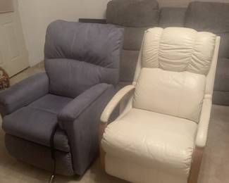cloth lift chair and leather recliner