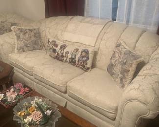 plush floral couch
