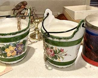 Porcelain Bucket Planters