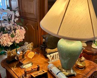 End Table, Lamp and Decor
