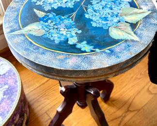 Painted Piano Stool/Table