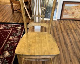 Four Wheat sheaf back chairs