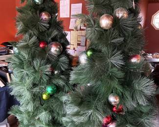 Outdoor weighted 6’ Christmas Trees $48 ea.  from Express Limited in Town East Mall