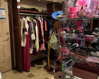 Costumes, Gowns, weddding dress, etc