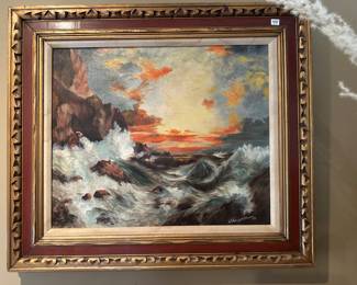 Seaside Oil Painting by Farmer 1974 
Only $45