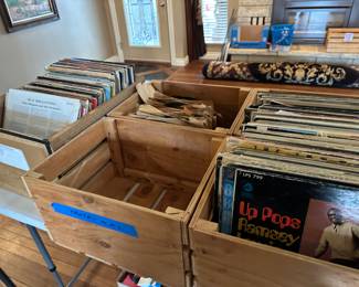 Records - 70’s-90’s plus vintage Victrola records - price marked 