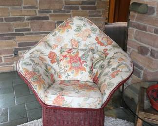 McGuire Diamond Back Rattan Chair