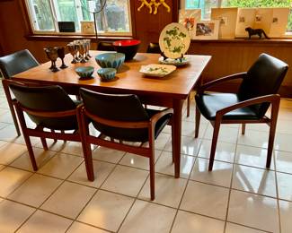 Danish modern dining chairs by Henning Kjernaulf for Korup Stolebrik