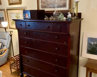 Empire mahogany chest