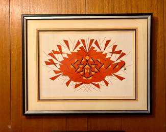 Charley Harper “The Last Sunflower Seed” signed serigraph