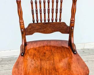Attractive High Back Chair with Decorative Carving on Back