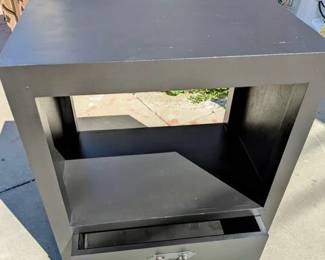 Wooden End Table with Drawer Below