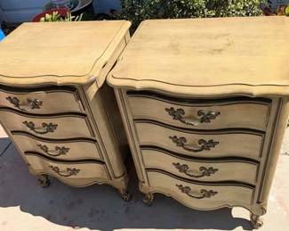 Pair of Decorative Vintage Four Drawer Night Stands