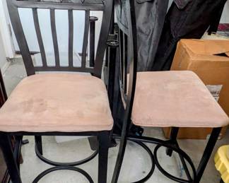 Two Metal Bar Stools
