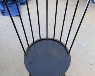 Black Metal High Back Chair