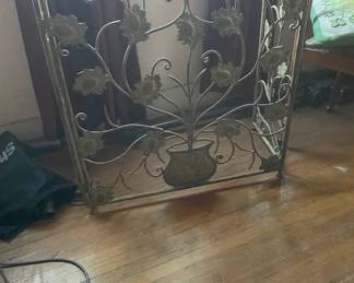 Antique Metal Fire Screen