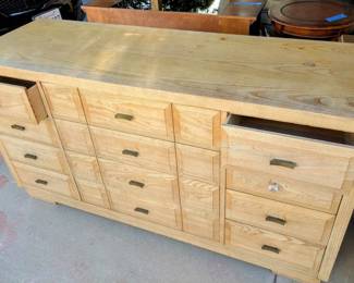 LA Period Furniture Starline12 Drawer Dresser with Large Mirror (not attached in picture)
