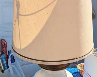 Vintage Lamp with Brass and Ceramic Base
