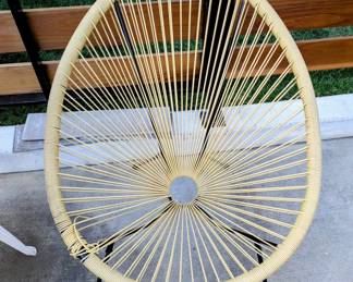 Outdoor Hammock Weave Egg Chair - some damage seen in picture
