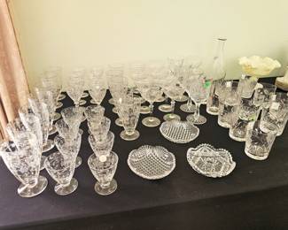 Cut and etched glass